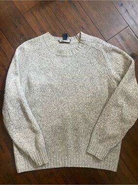 Blumarine Men's Crewneck Sweater in Heather Beige-Gray
